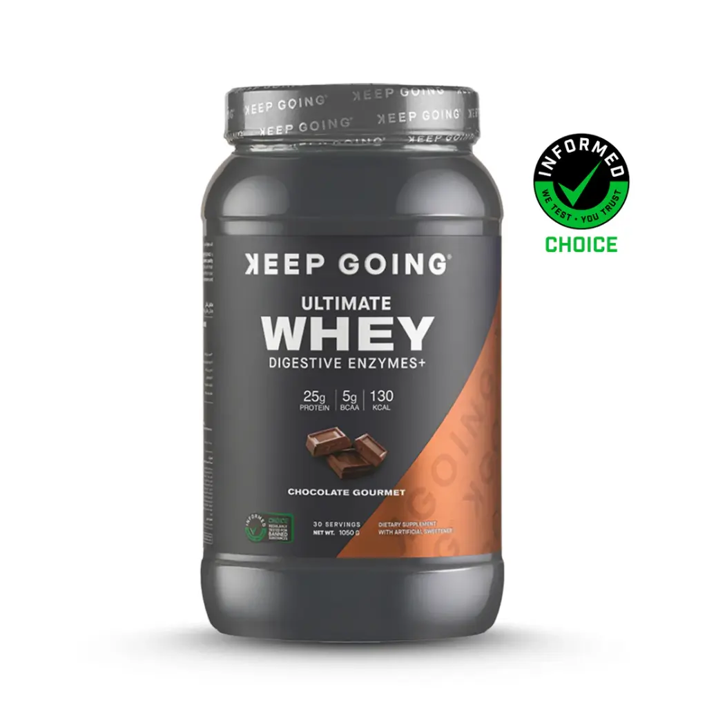 Keep Going Ultimate Whey Concentrate +Digestive Enzymes-1050G-30Serv-Chocolate Gourmet
