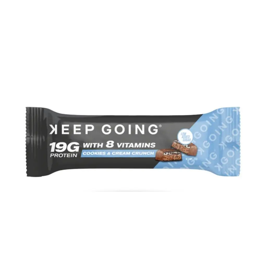 Keep Going Protein & Vitamin Bar Cookies & Cream Crunch