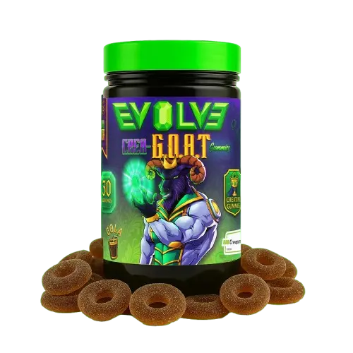 Evolve Crea Goat Gummies-30 Serv-90Gummies-Cola.