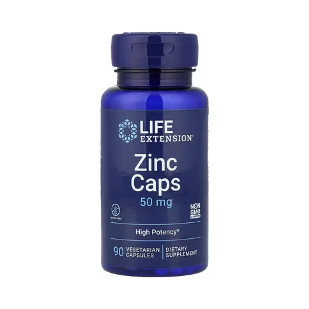 Life Extension Zinc Caps 50Mg-90Vegetarian Capsules-90Serv