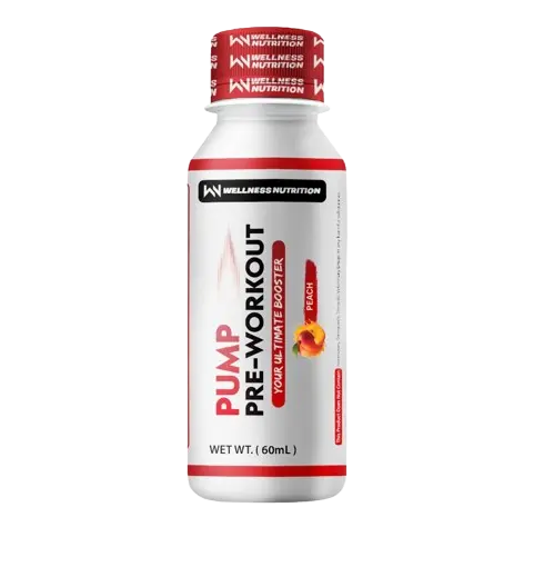 Wellness Nutrition Pump Pre-Workout Shot -60Ml- Peach