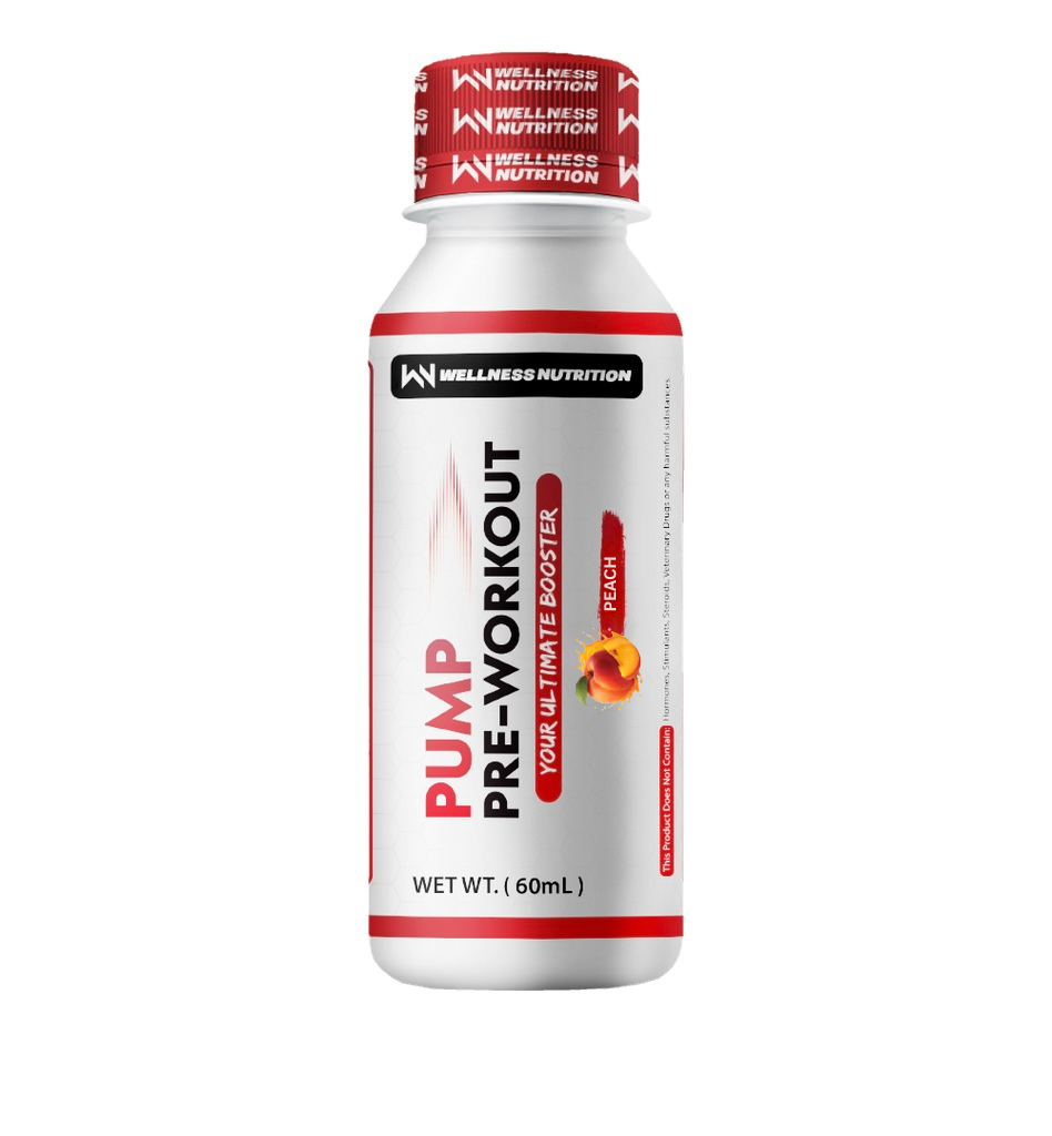 Wellness Nutrition Pump Pre-Workout Shot-60Ml-Peach