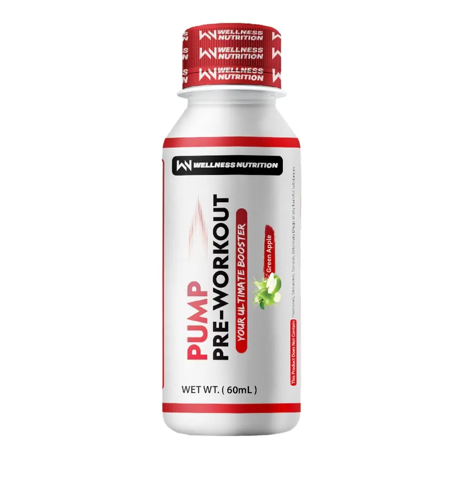 Wellness Nutrition Pump Pre-Workout Shot-60Ml-GREEN APPLE