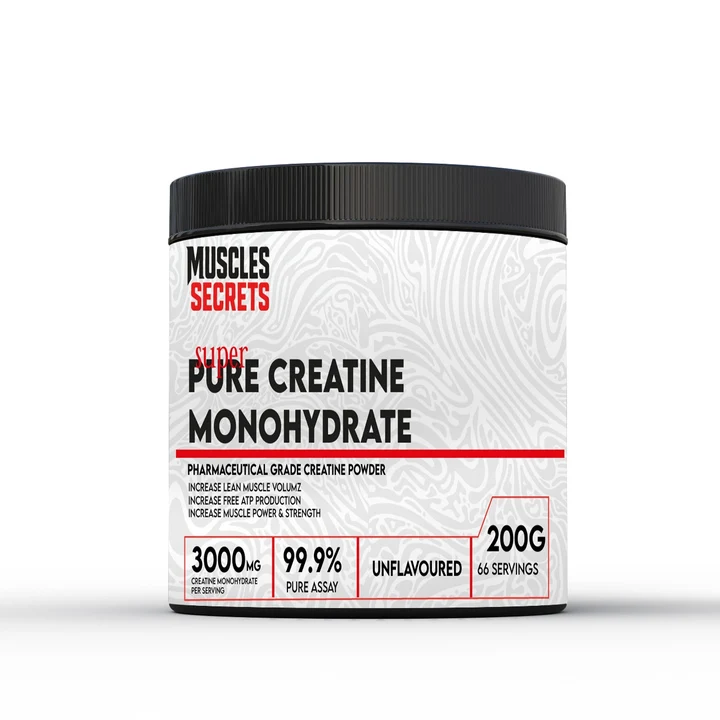 Muscles Secrets Super Pure Creatine Monohydrate-200G-66Serv-Unflavoured 