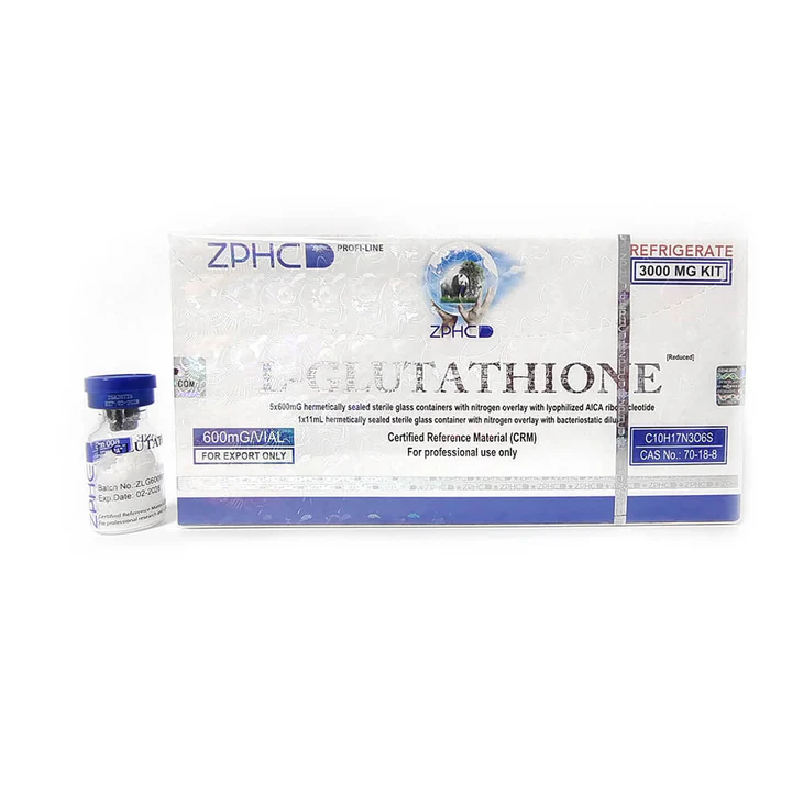 L-Glutathione ZPHC – 3000 mg Kit (5×600 mg Vials + Diluent) 