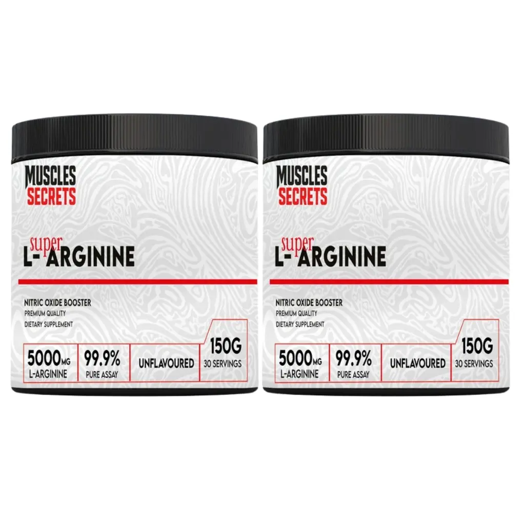BUY ONE GET ONE Muscles Secrets Super L-Arginine-150G-30Serv-Unflavoured 