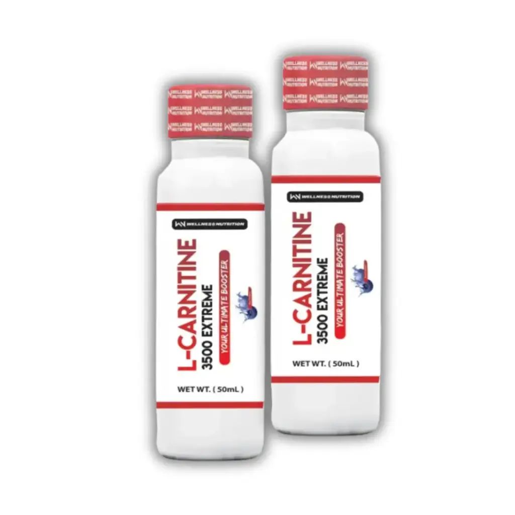 2* Wellness Nutrition L-Carnitine 3500MG Extreme Shot Ampoule-2Serv-50Ml-Blueberry 