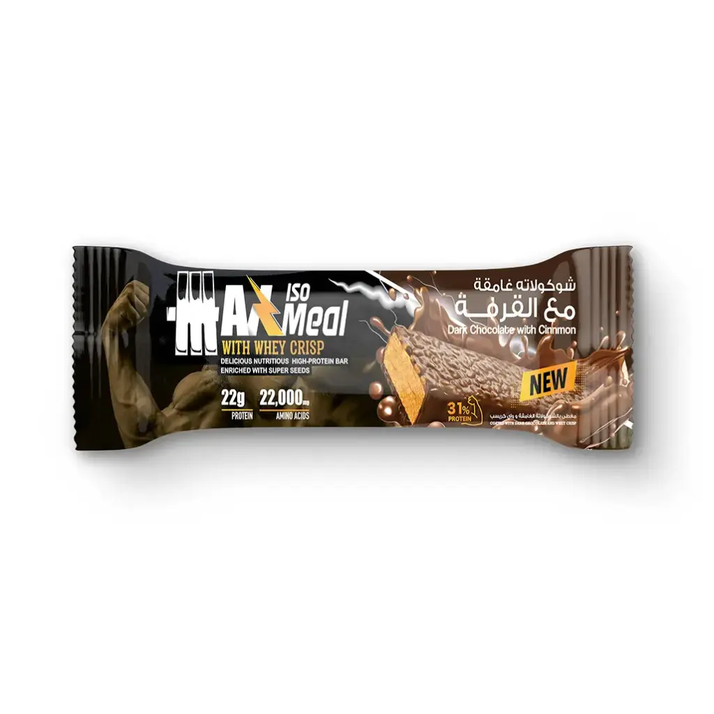 Max Muscle Max Iso Meal - Protein bar -70G-Dark Chocolate Cinnamon 