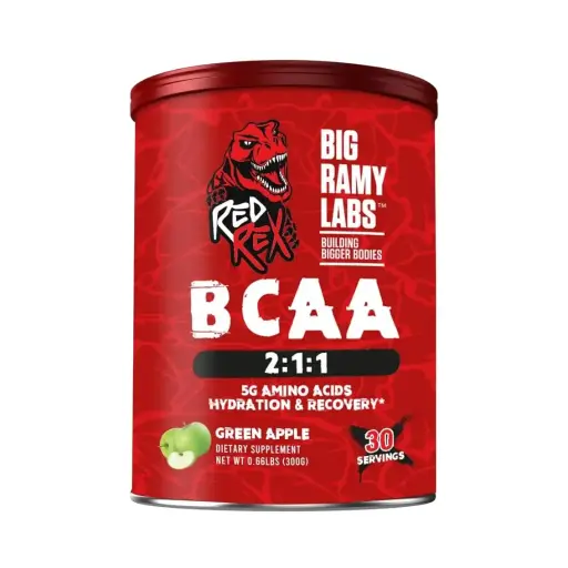 [6223007823296] Big Ramy Labs Red Rex BCAA-300 gm-30 Serv.-Green Apple