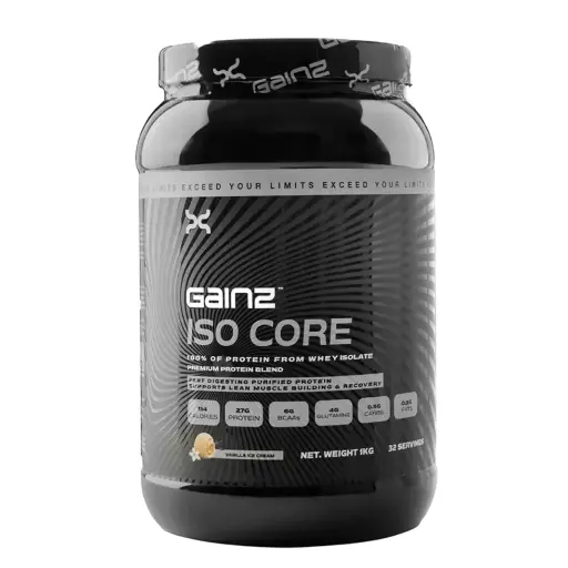[745] Gainz ISO Core- 1 Kilo - 32 servings‏ Vanilla Ice Cream