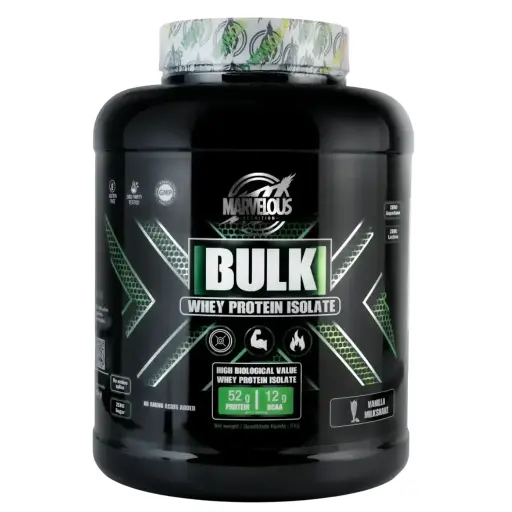 [0634240129513] Marvelous Nutrition Bulk Whey Protein Isolate-2kg-67Serv.-Vanila Milkshake