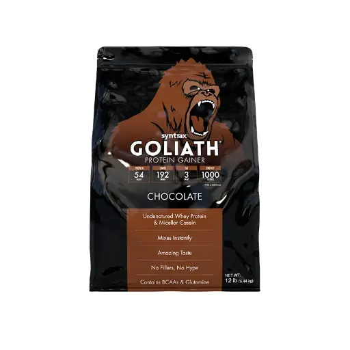 [893912125387] Syntrax GOLIATH Protein Gainer-Chocolate- 41 sev-.5.44 Kg.
