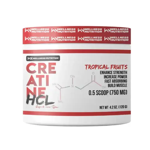 [6224002171030] Wellness Nutrition Creatine HCL-120G-120Serv.-Tropical Fruits