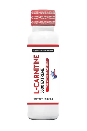[58596174] Wellness Nutrition L-Carnitine 3500MG Extreme Shot Ampoule-2Serv-50Ml-Blueberry