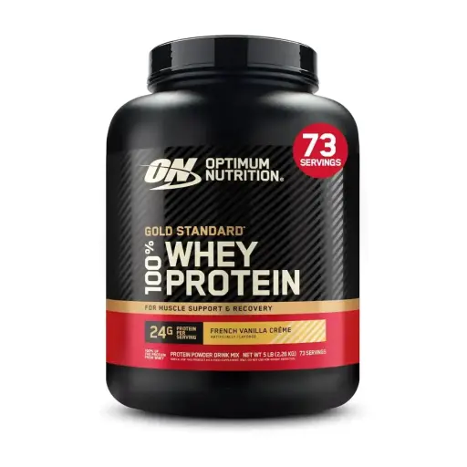 [748927059670] Optimum Nutrition Whey Gold Standard-73Serv.-2.27KG-French Vanilla Creme Flavor