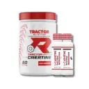 Tractor Creatine 100%Micronized Creatine 240g 80 servings + 2xWellness Nutrition L-Carnitine 3500MG Extreme Shot Ampoule-2Serv-50Ml-Blueberry 