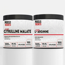 Muscles Secrets Super Citrulline Malate-90G-30Serv-Unflavoured + Muscles Secrets Super L-Arginine-150G-30Serv-Unflavoured